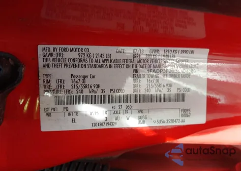 2014 Ford Focus Se from USA, damaged, VIN 1FADP3F20EL104880